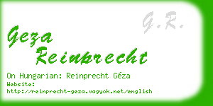 geza reinprecht business card